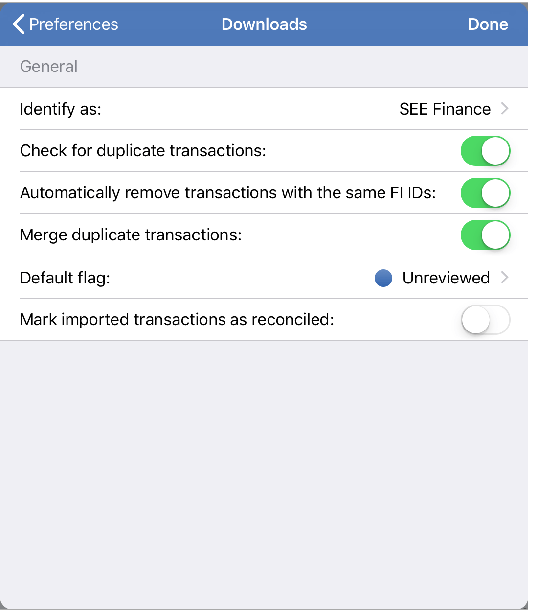 Downloads Preferences
