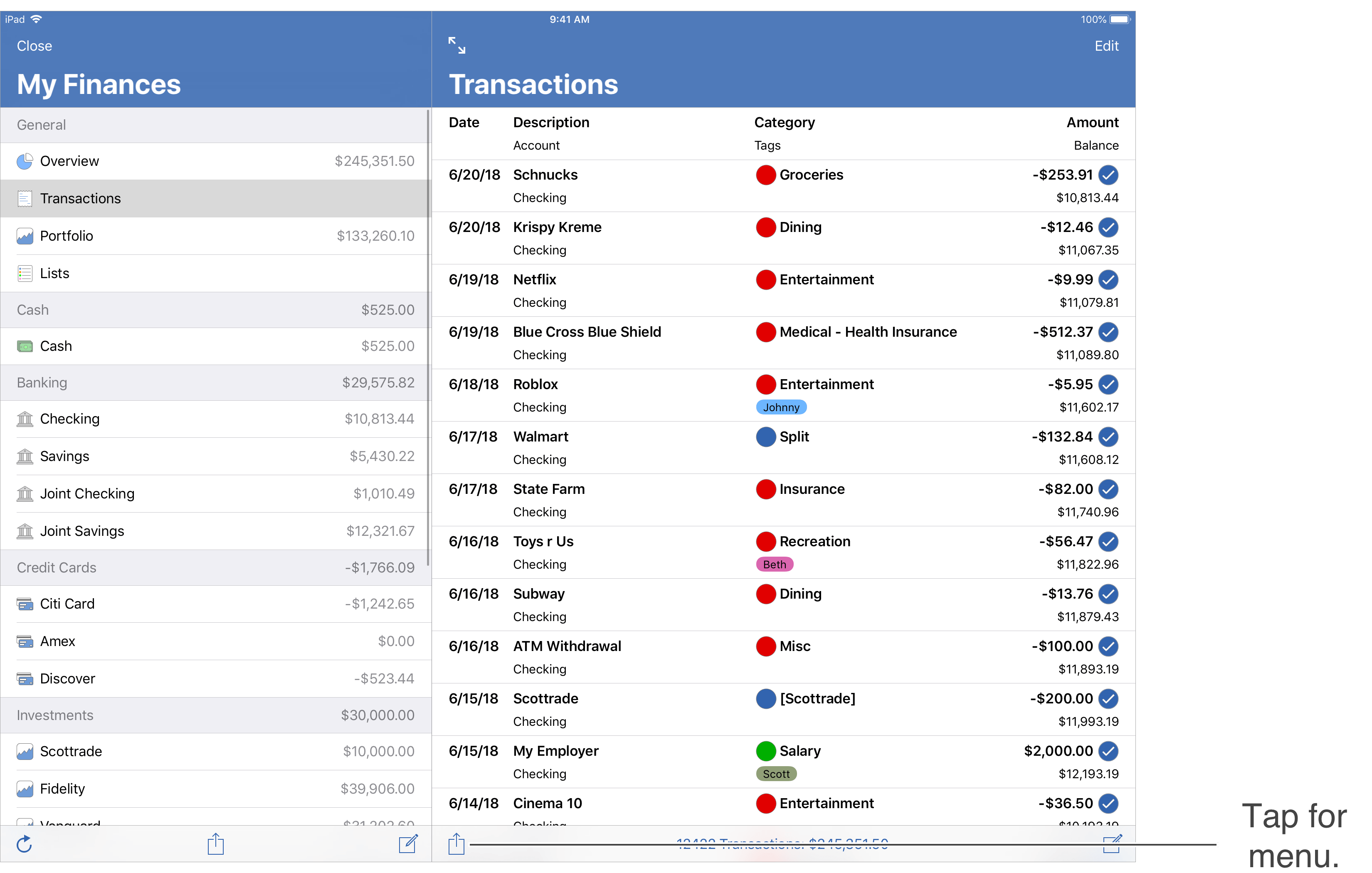 Account Action Button