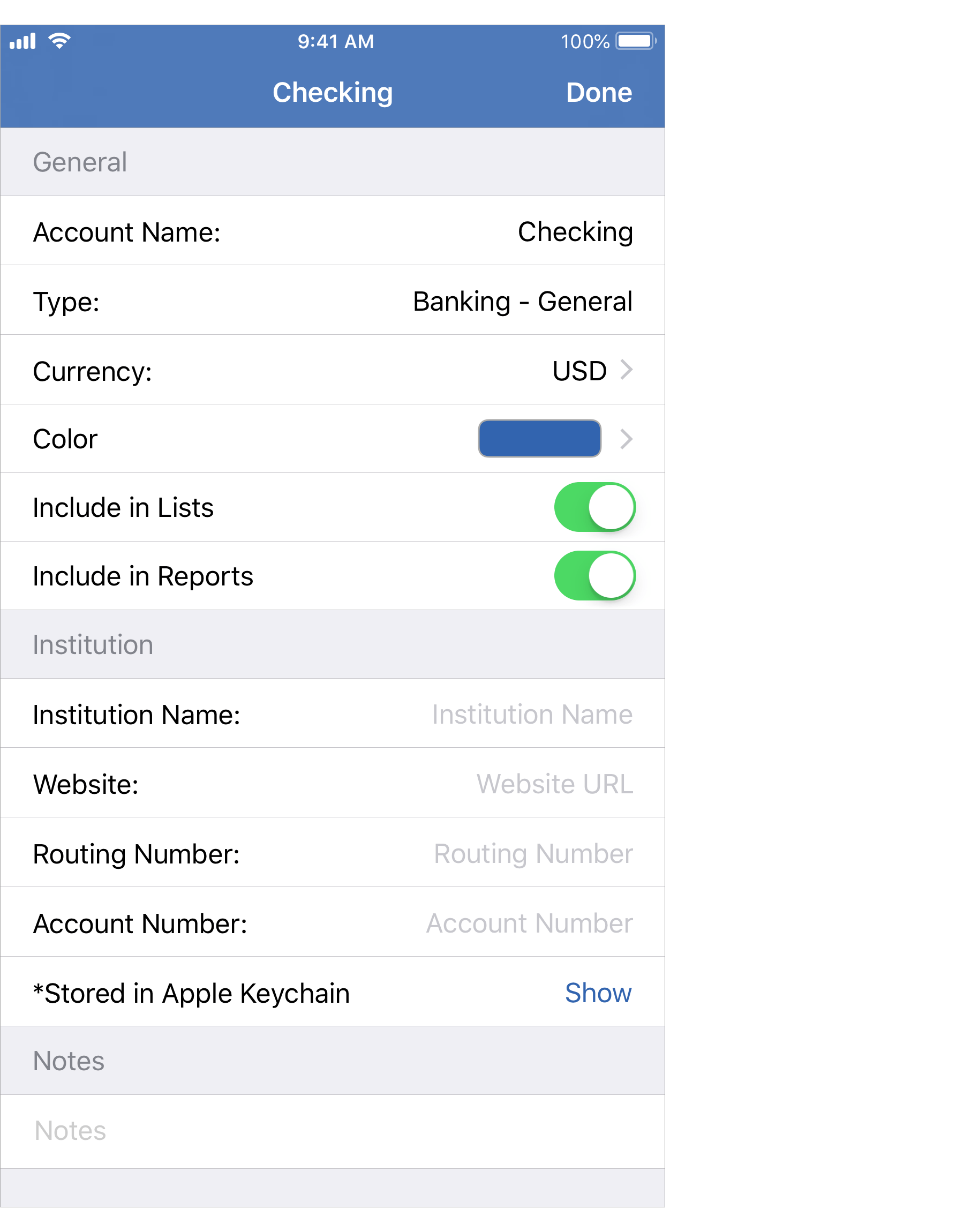 Account Info Popover