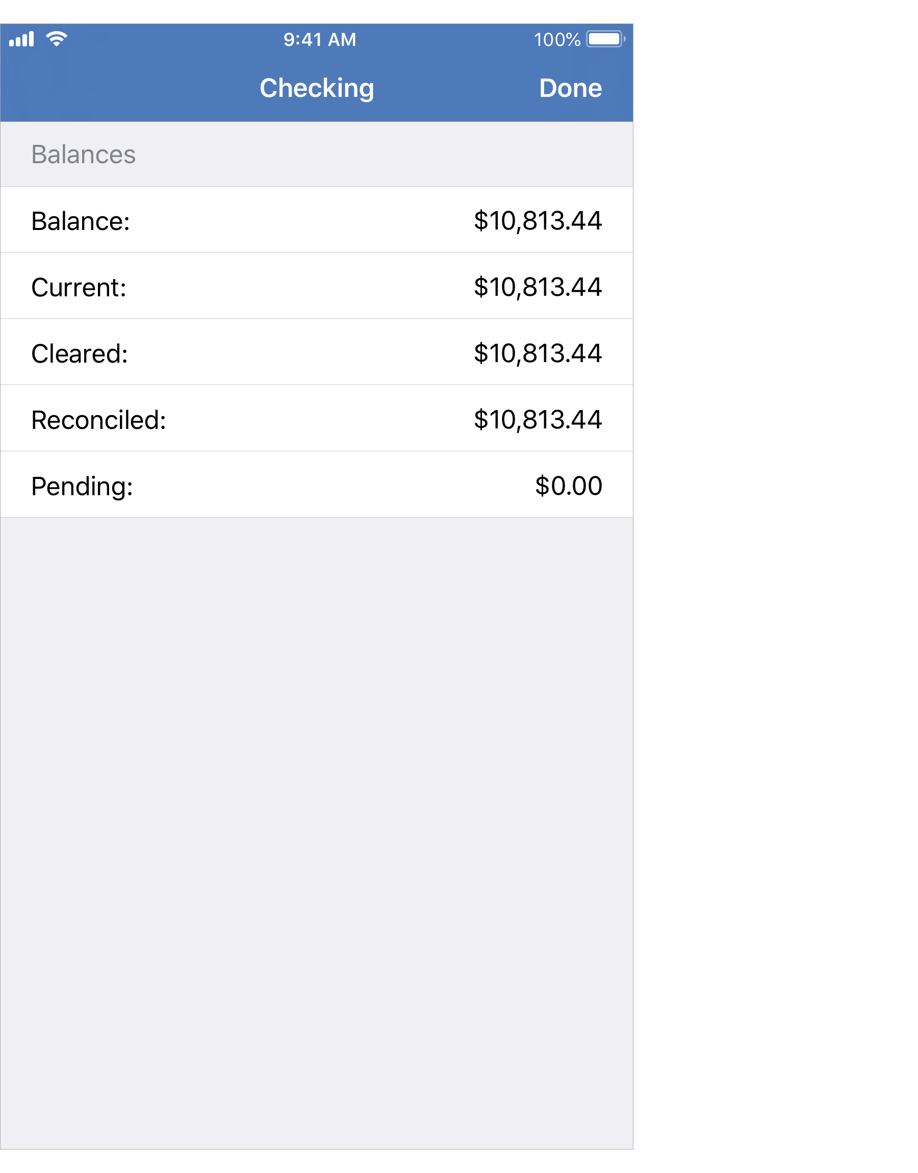 Balance Info Popover
