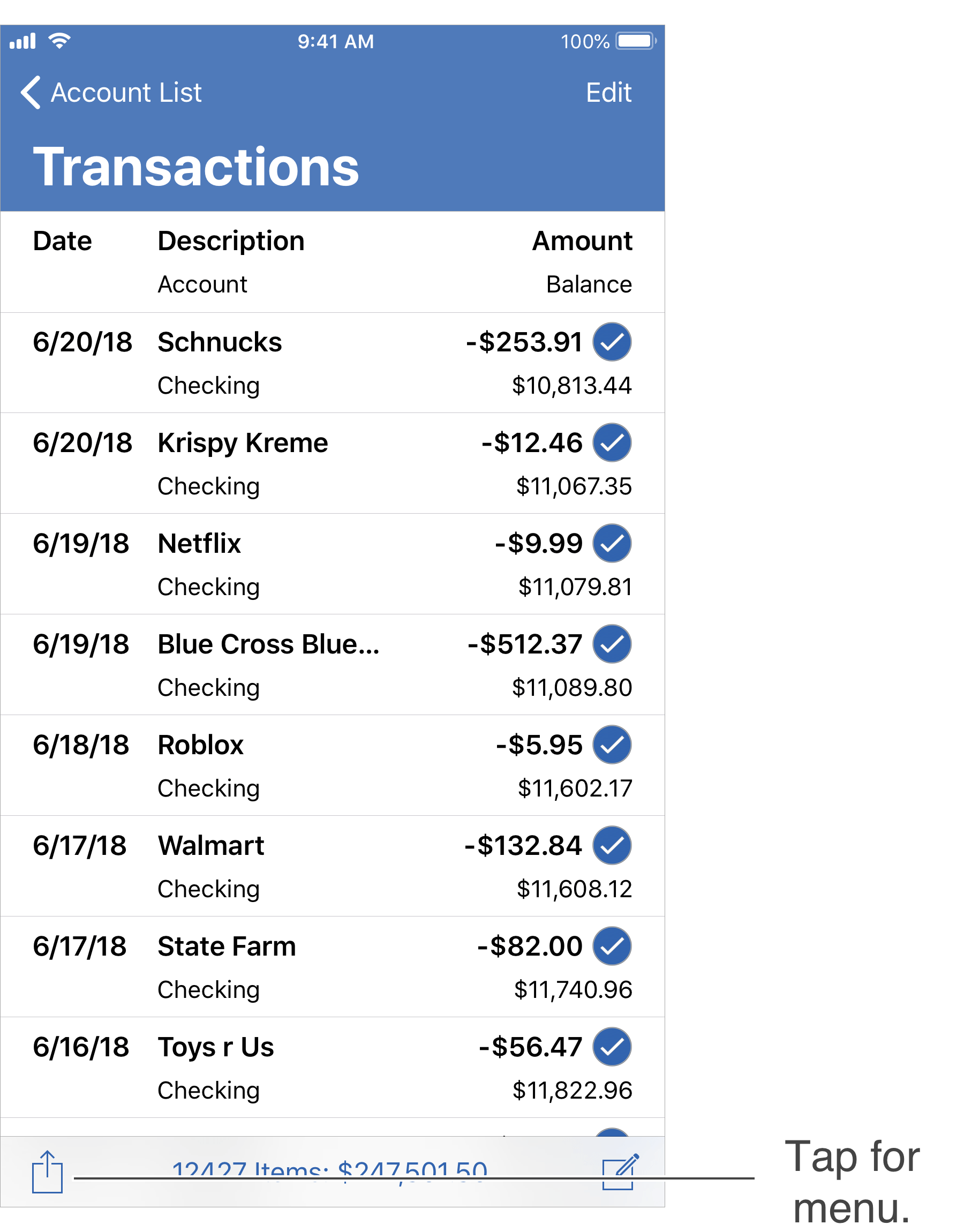 Account Action Button