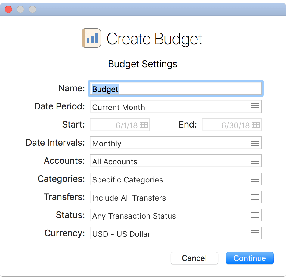Create a Budget