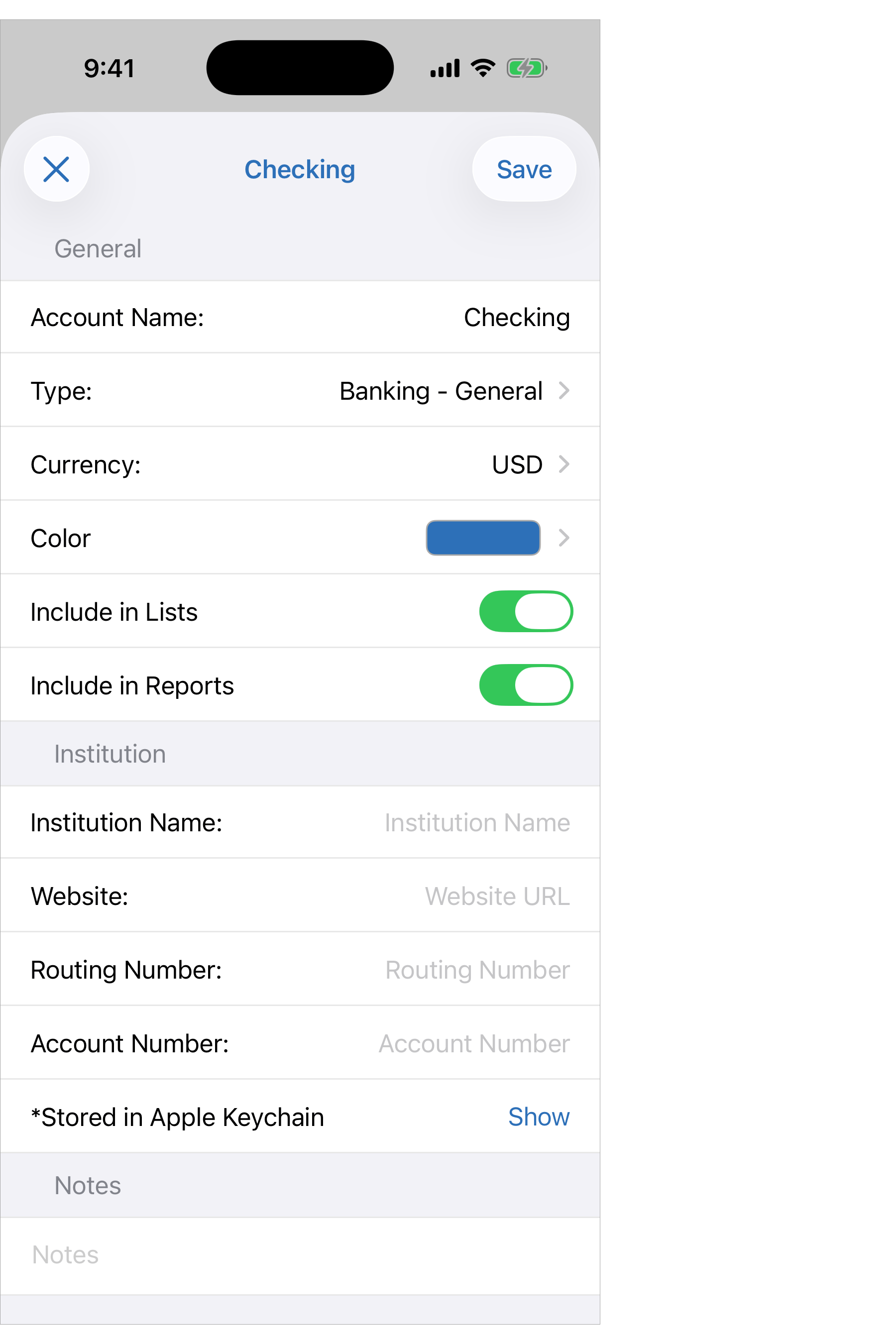 Account Info Popover