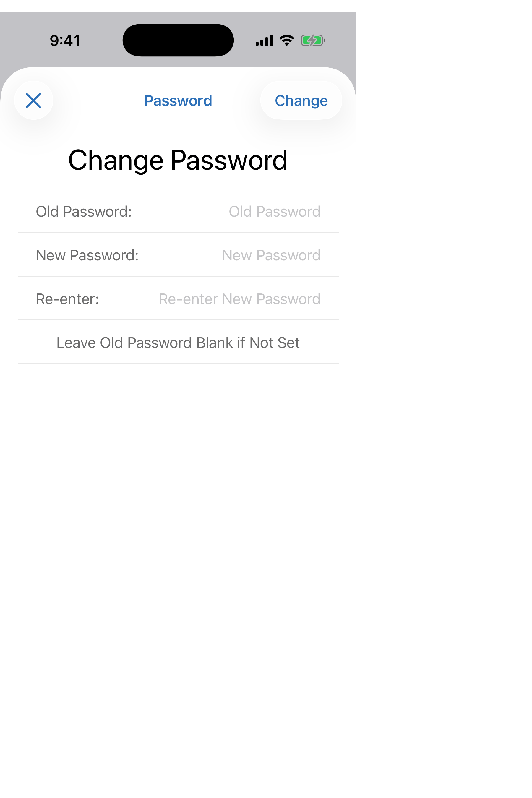 Change Password