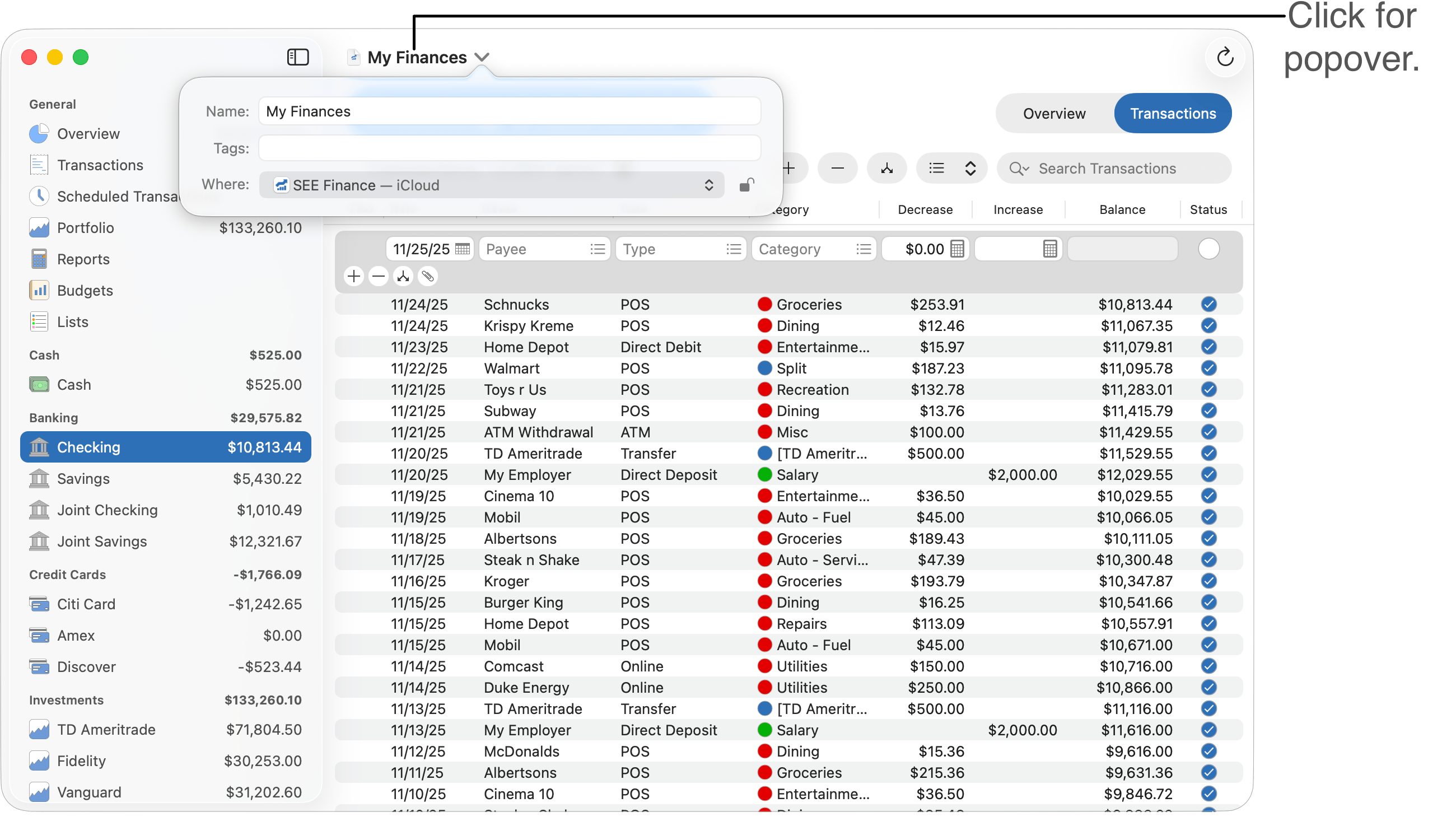 Rename Document Popover