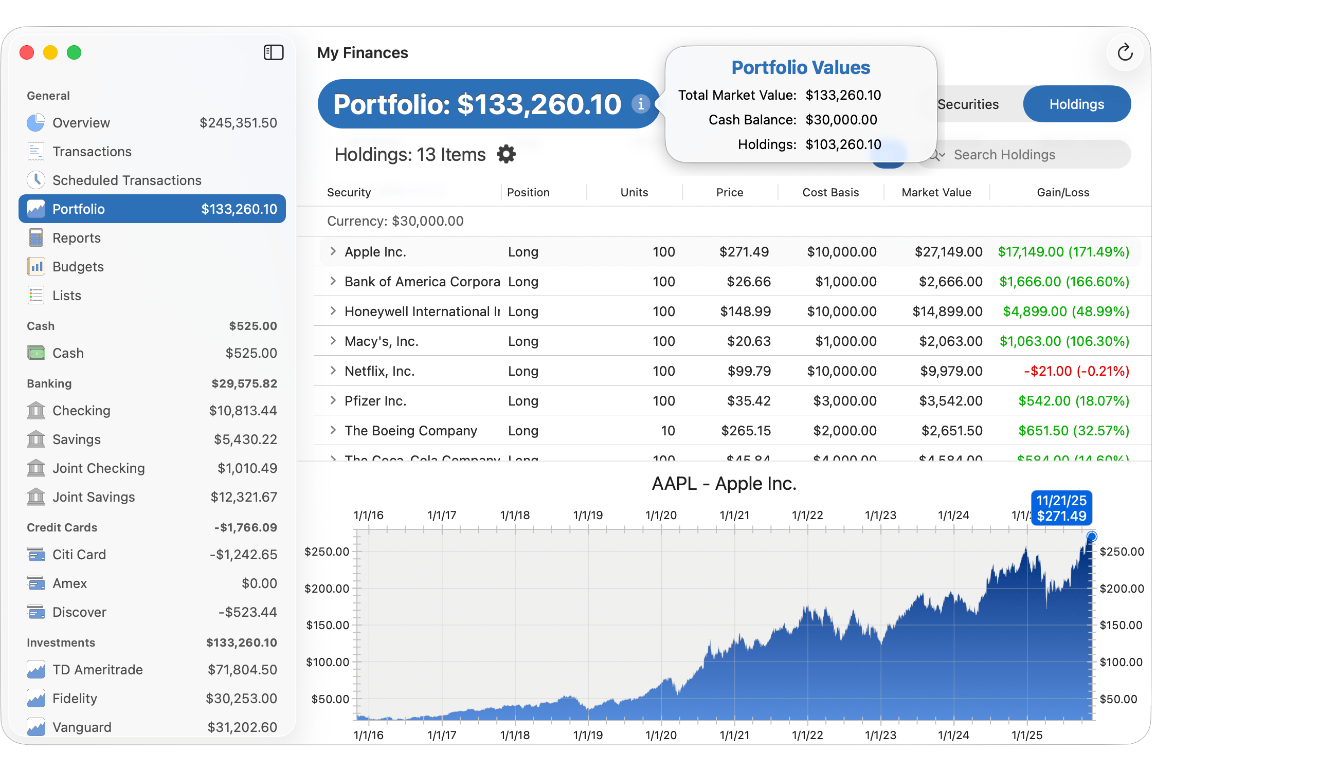 Balance Info Popover