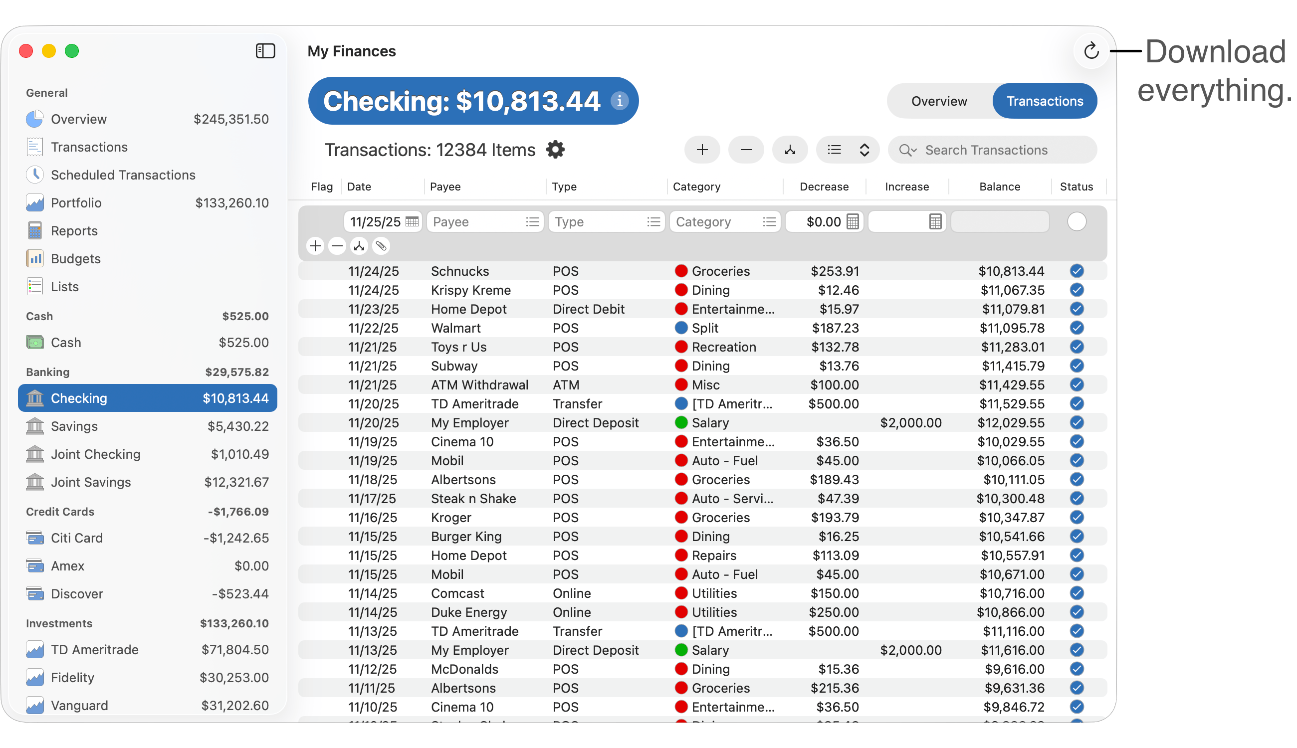 Document Refresh Button