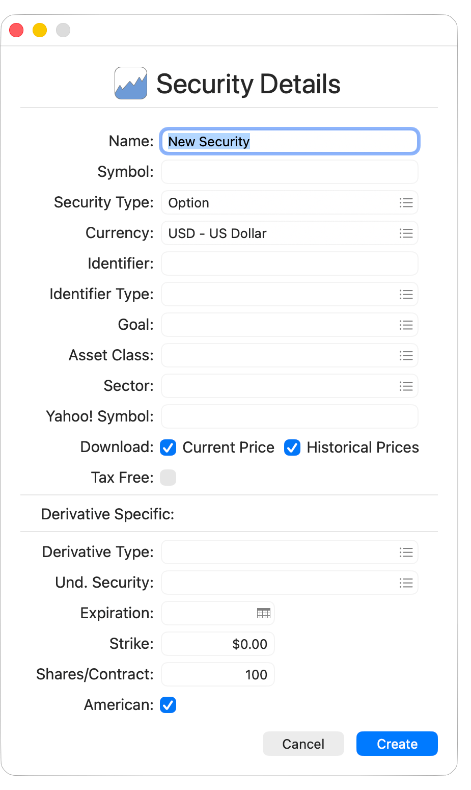 Derivative Security Info