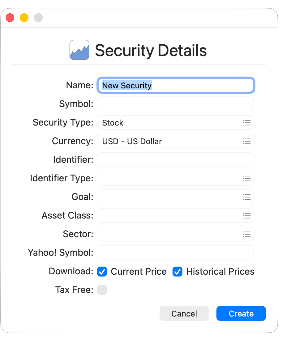 Equity Security Info