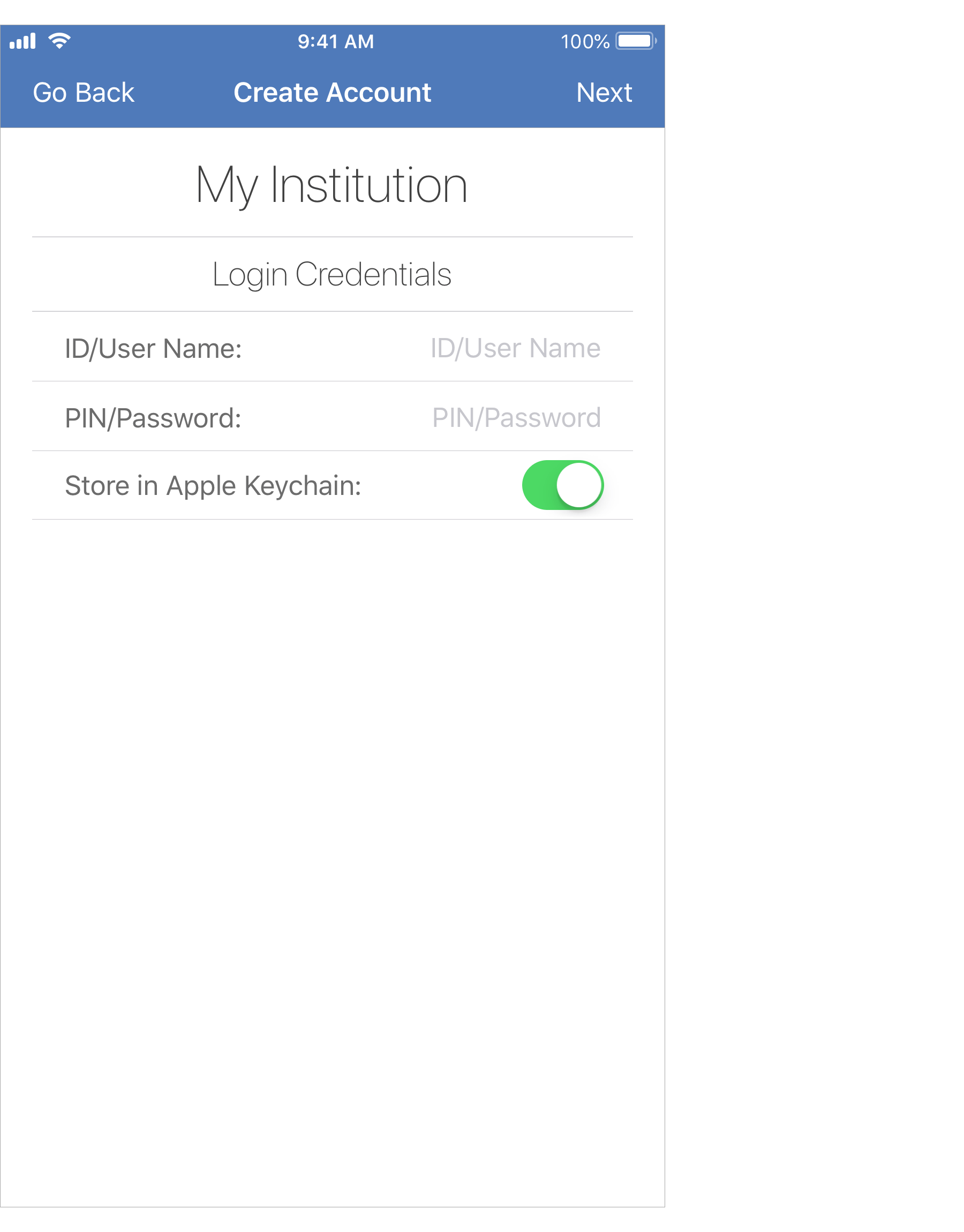 Login Credentials