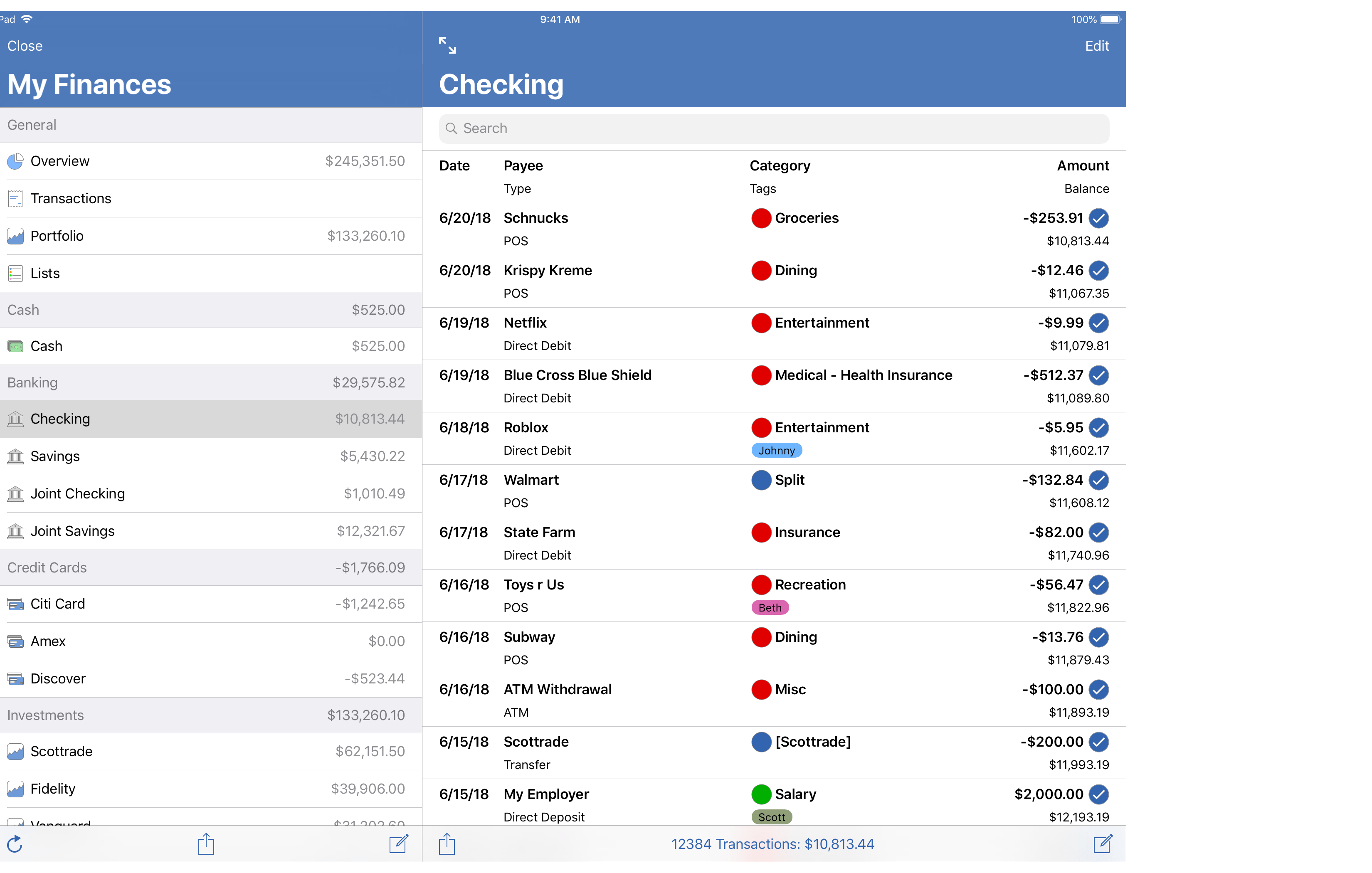 Search Transactions