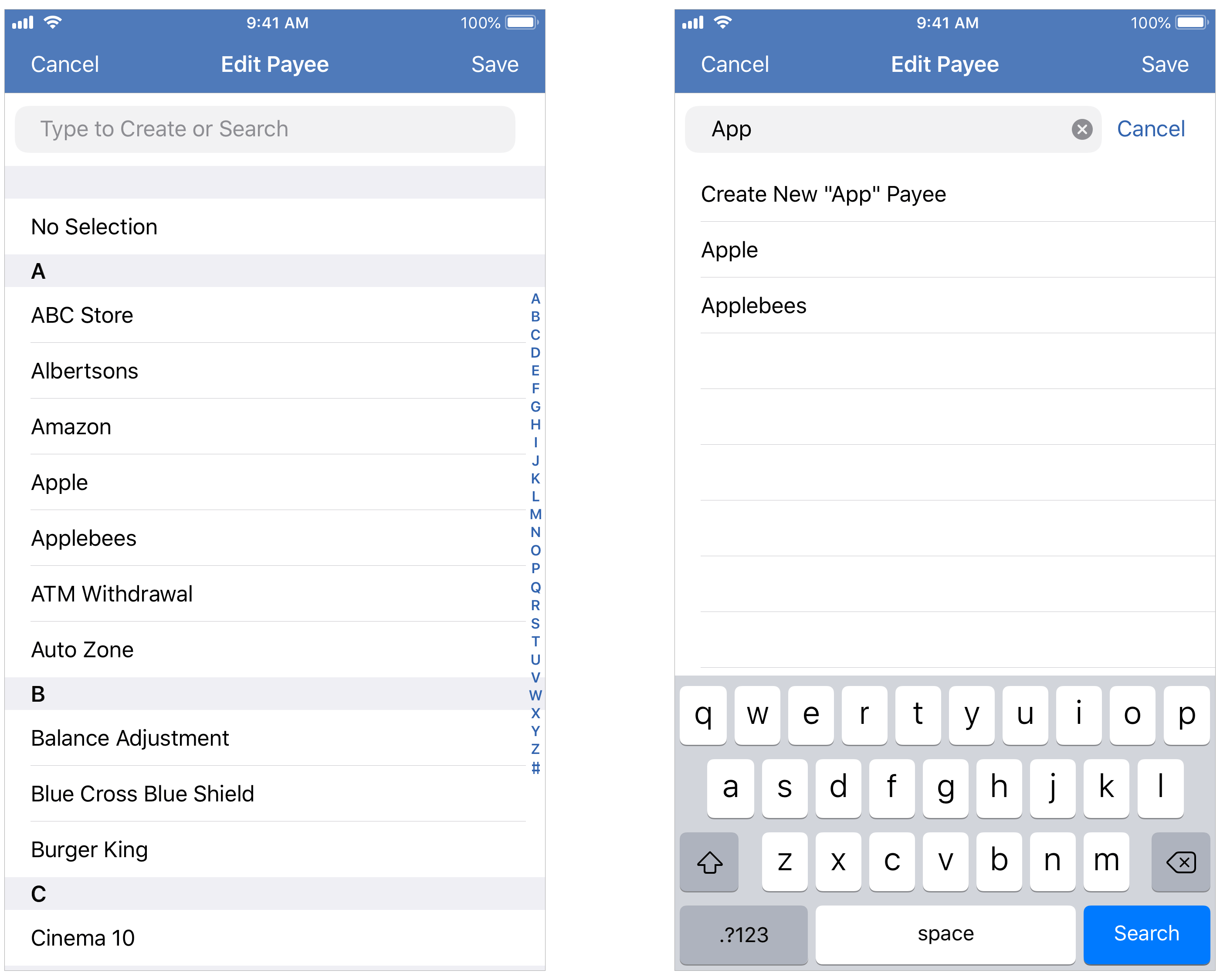 List Selection