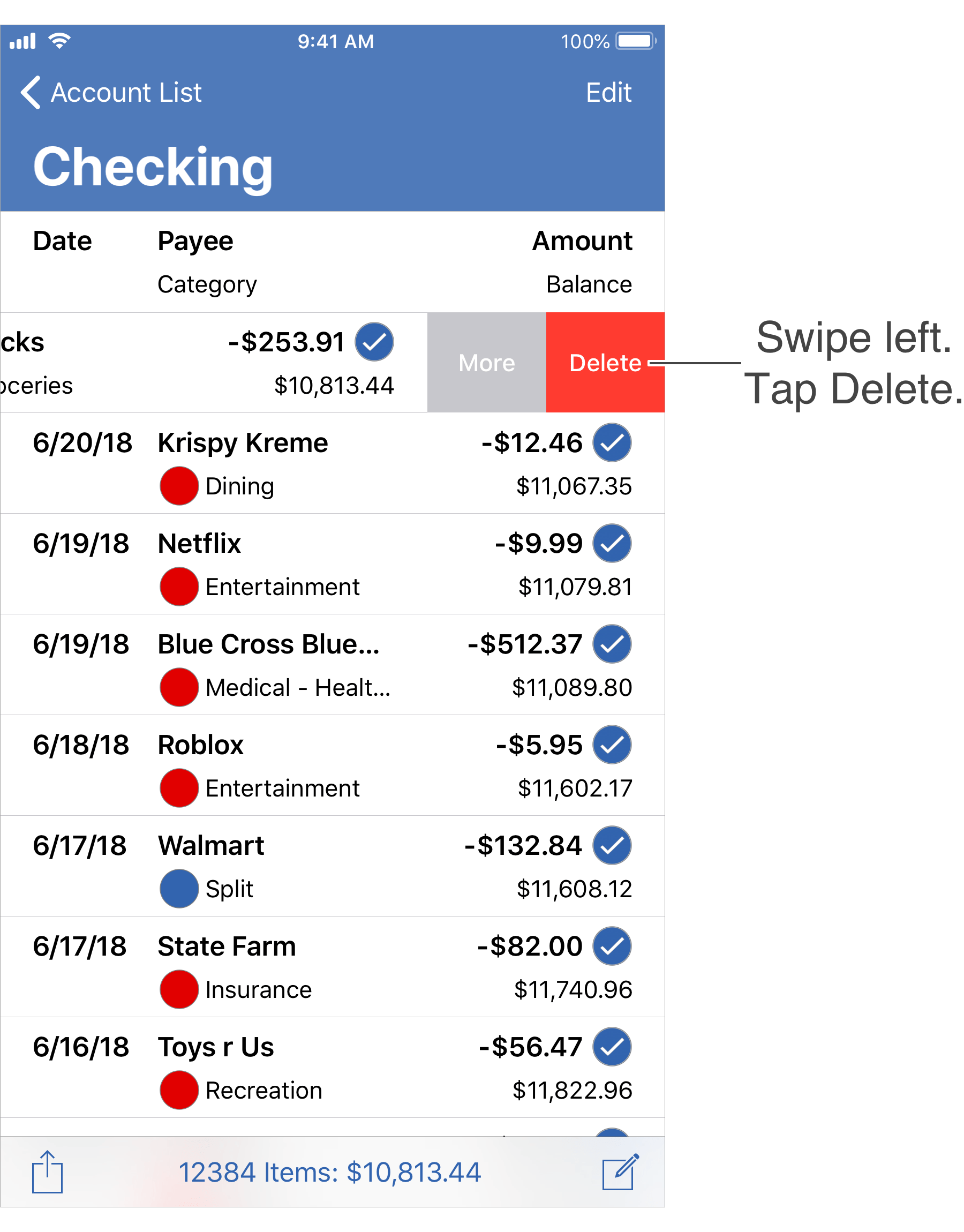 Delete Transaction