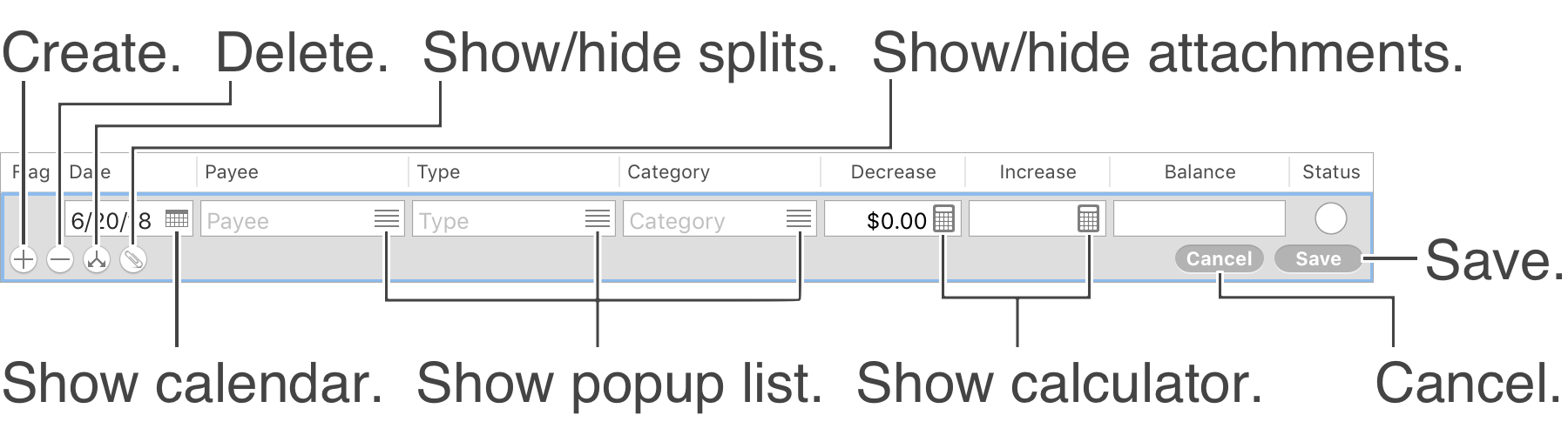 Editing layout info