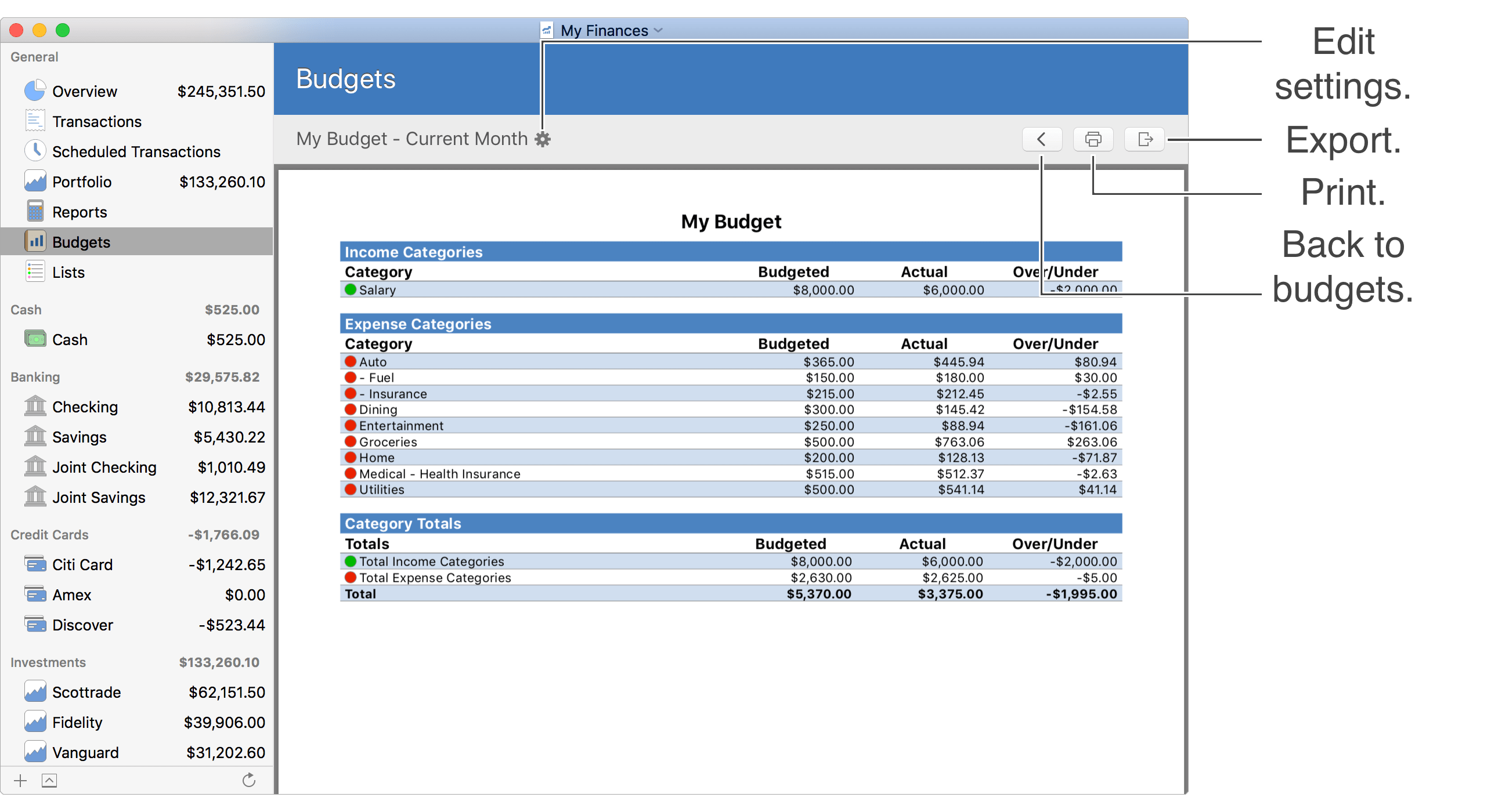 General Layout Info