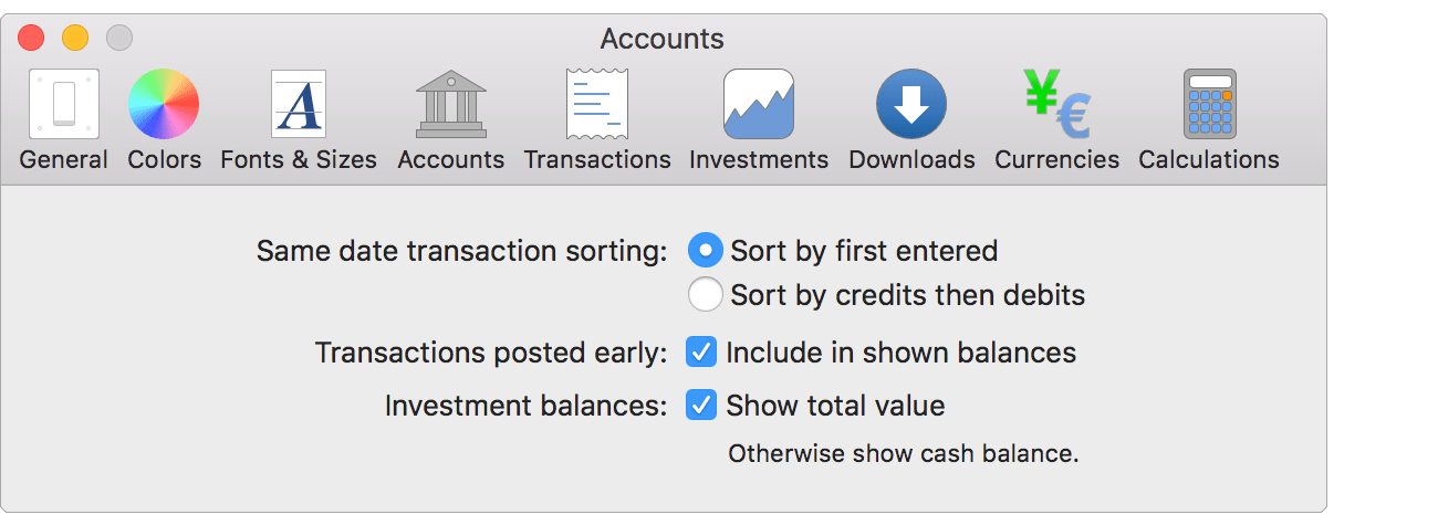 Account Preferences
