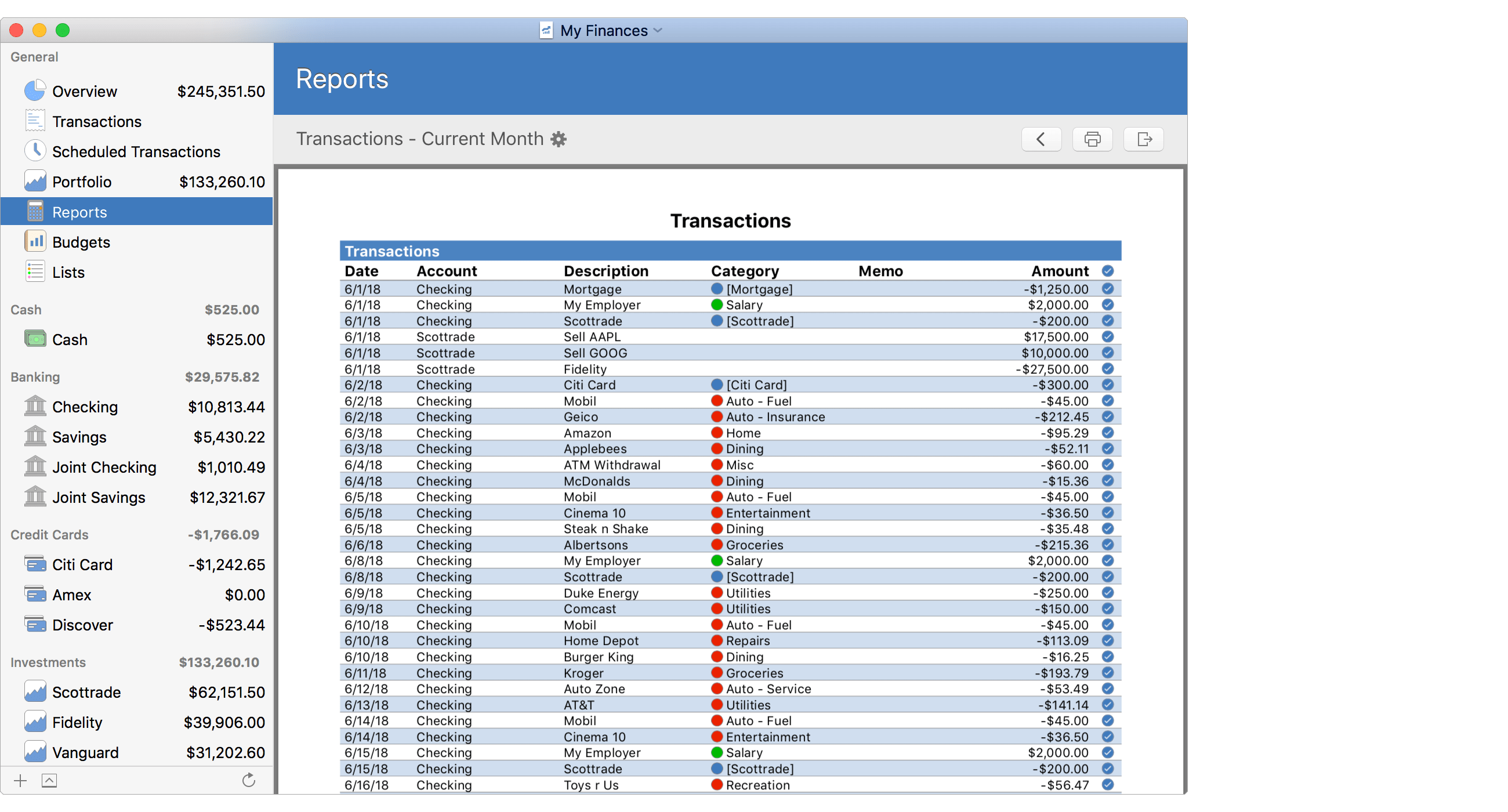 Transaction Report