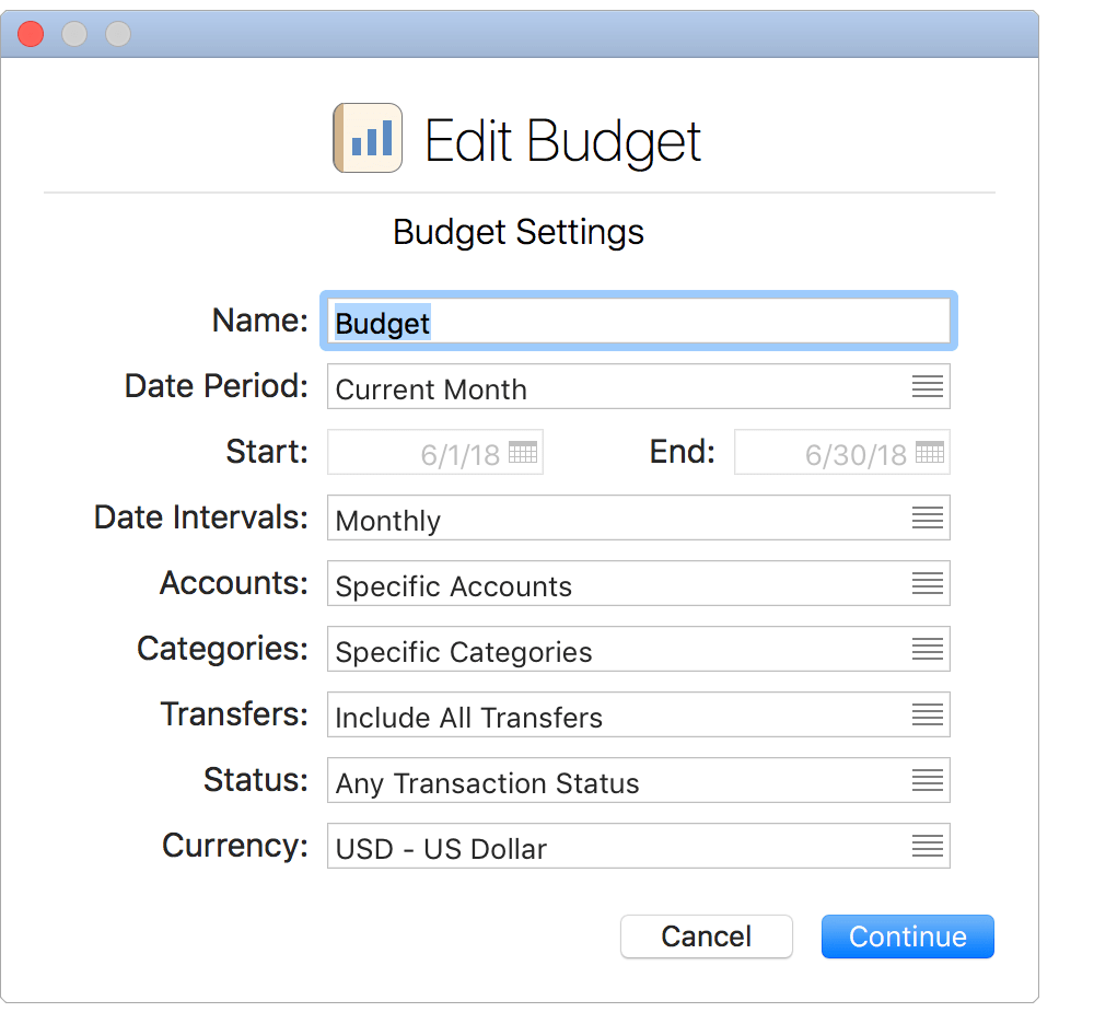 Create a Budget