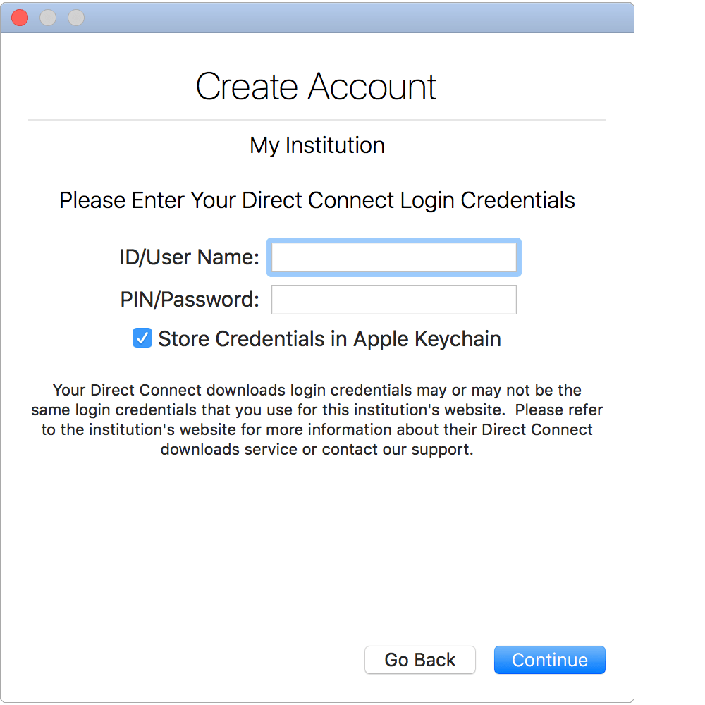 Login Credentials