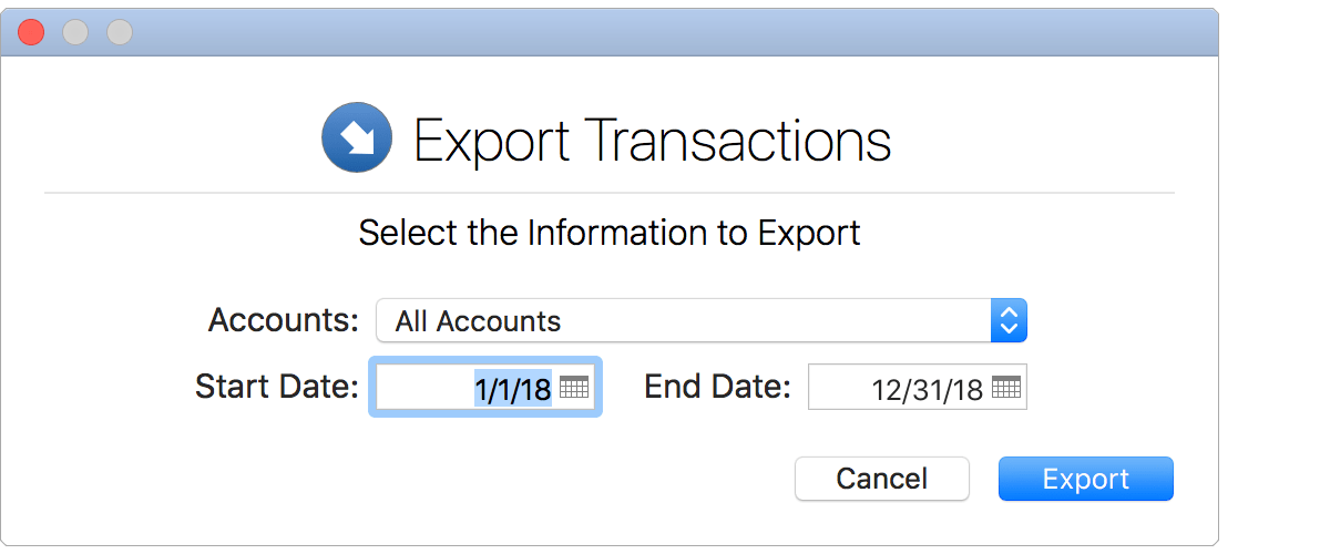 Export Transactions to QIF File