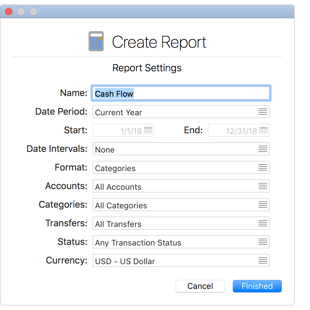 Report Settings